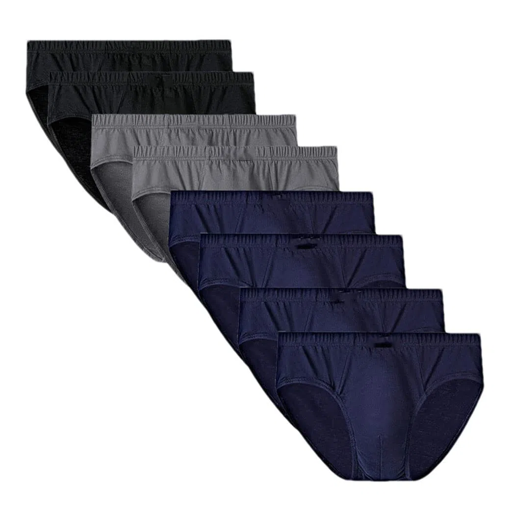 keusyoi Bragas de algodón para hombre, ropa interior de algodón para hombre, pantalones cortos de bikini para hombre, cómodos y sexy, 8 unidades/lote