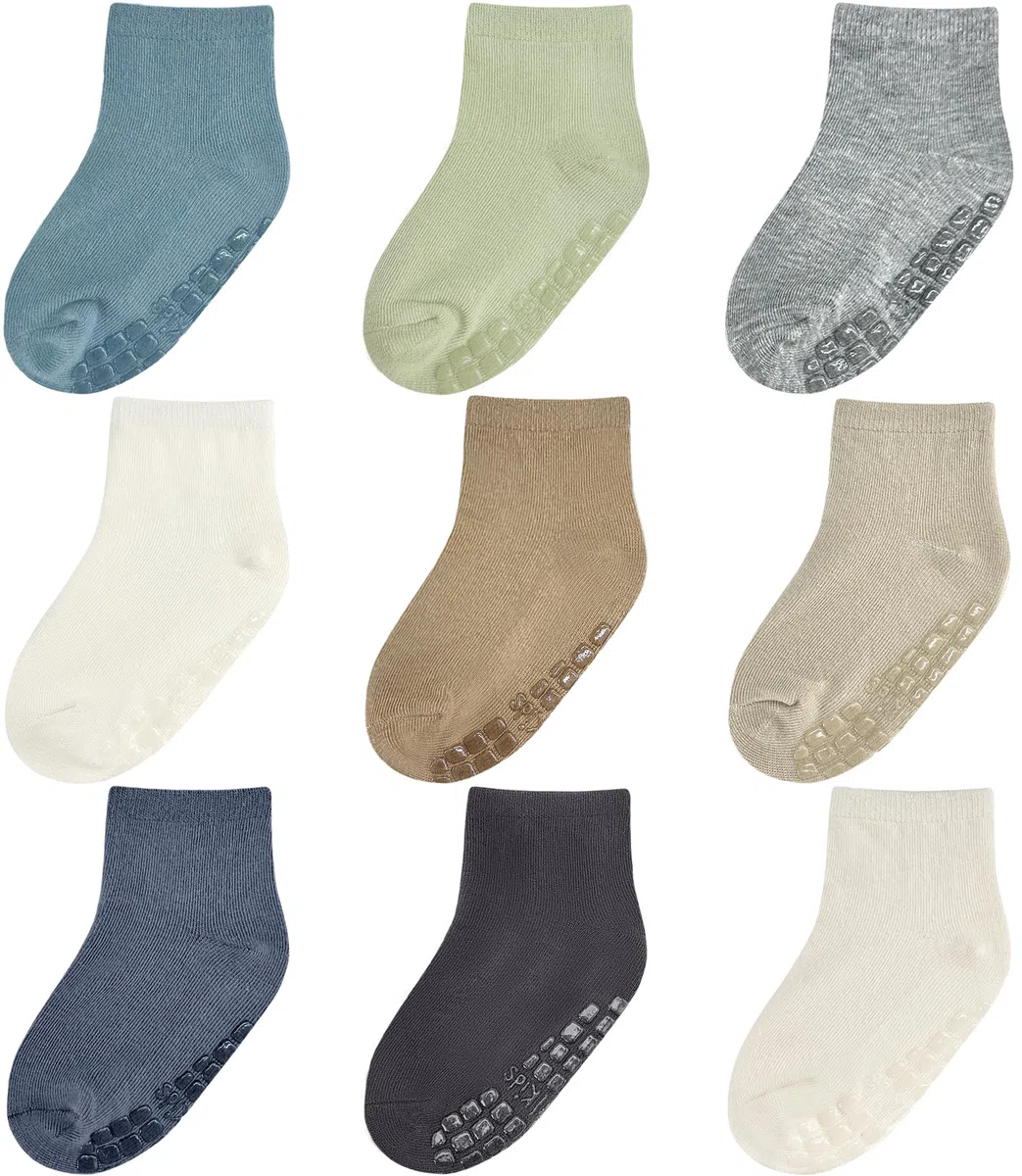 Simply Kids Calcetines Antideslizantes Bebe (5 Pares) Calcetines Antideslizantes Niño de 1 a 7 años Niña Infantiles