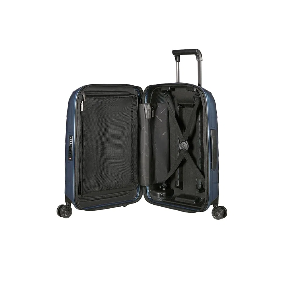 Samsonite Attrix - Spinner S, Echarlizable Hand Luggage, 55 cm, 38/44 L, Azul (Azul de Acero)