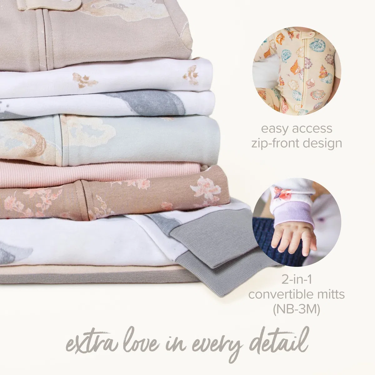 Burt's Bees Baby Sleep and Play Pajamas Mamelucos para bebés y niños pequeños Bebé-Niños (Pack de 1)