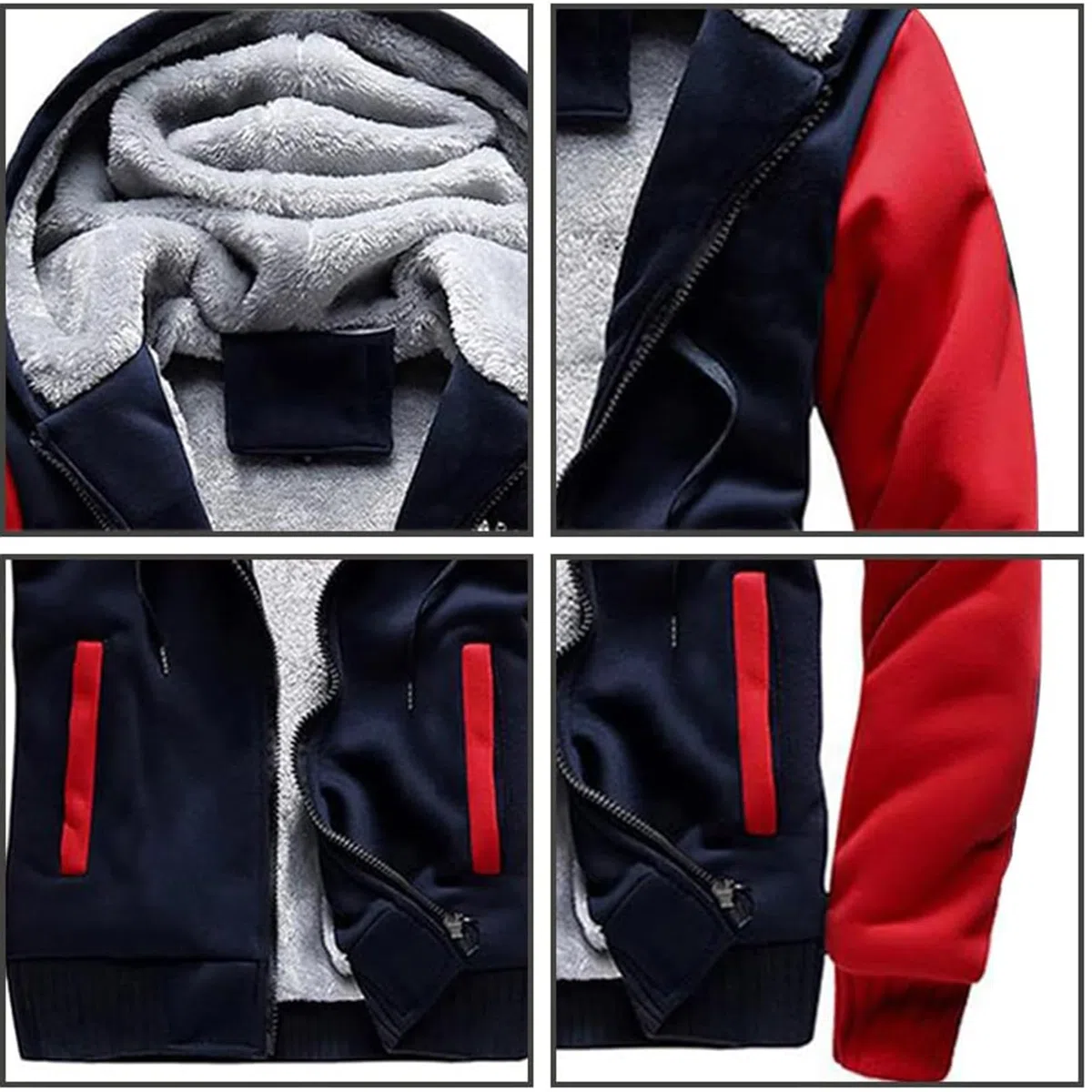 Sudaderas con Capucha for Hombre ABA-RTH con Cremallera y Manga Larga, Sudaderas con Capucha for Hombre