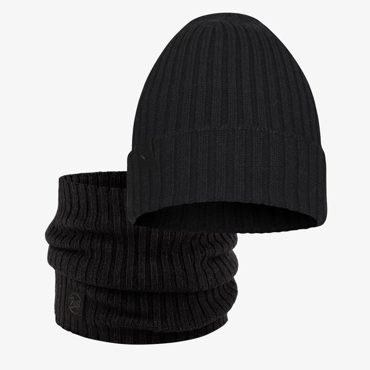 Dúo Pack Knitted Gorro Negro Norval Graphite y Knitted Braga de cuello Negro Norval Graphite Talla única Adulto