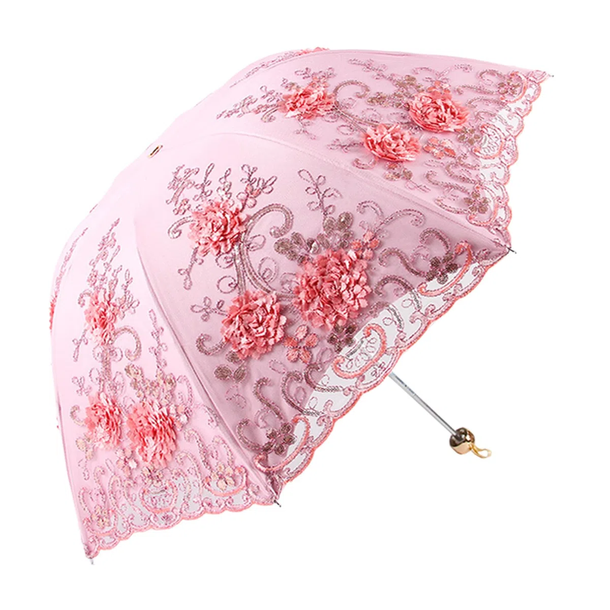 Genérico Paraguas De Lluvia Antivent Vintage Plegable