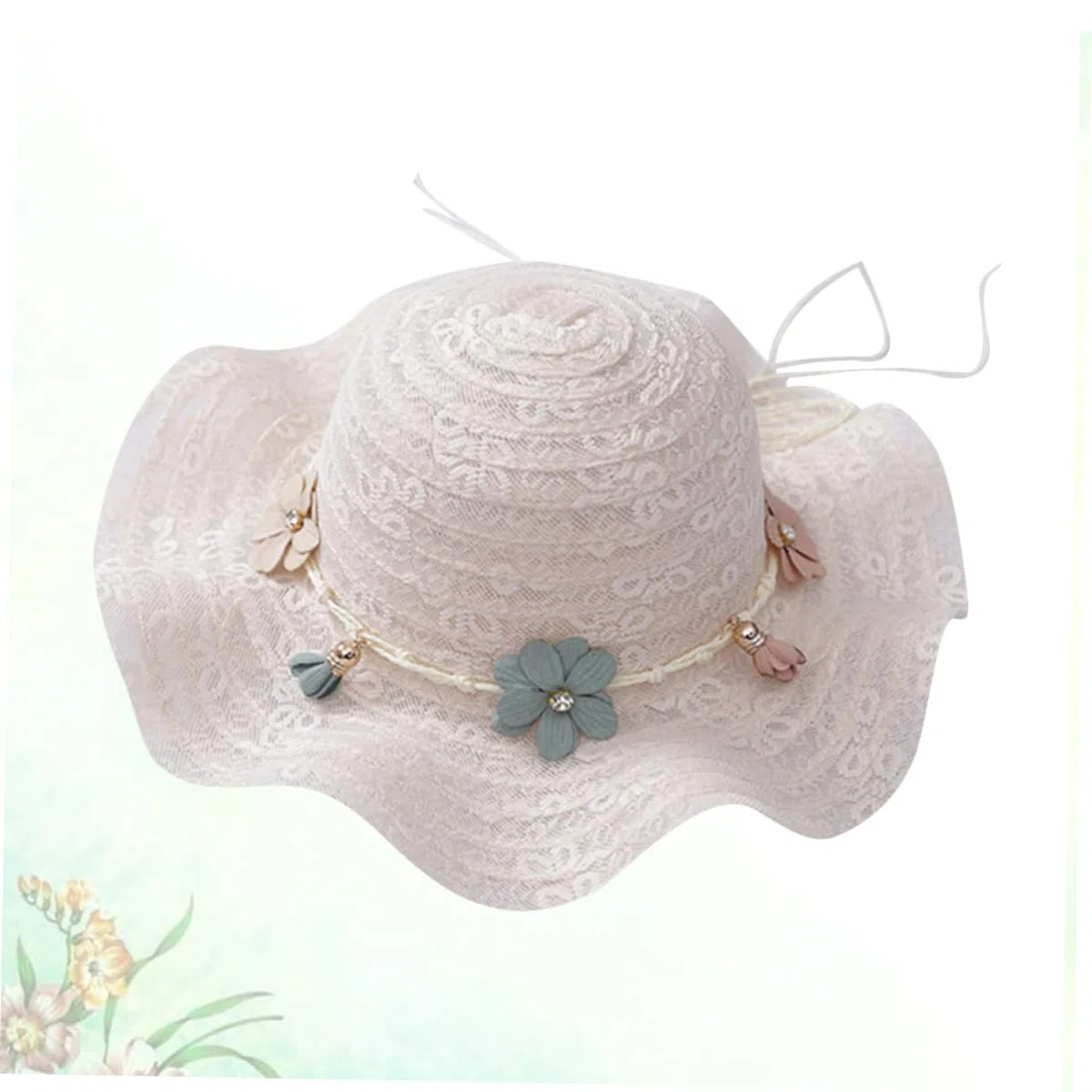 Holibanna Sombrero de ala Ancha Tarro de Almacenamiento de Monedas bebés Sombrero de bebé Concha Sombrero de Playa para Sombrero de Copa Sombrero para Bambú