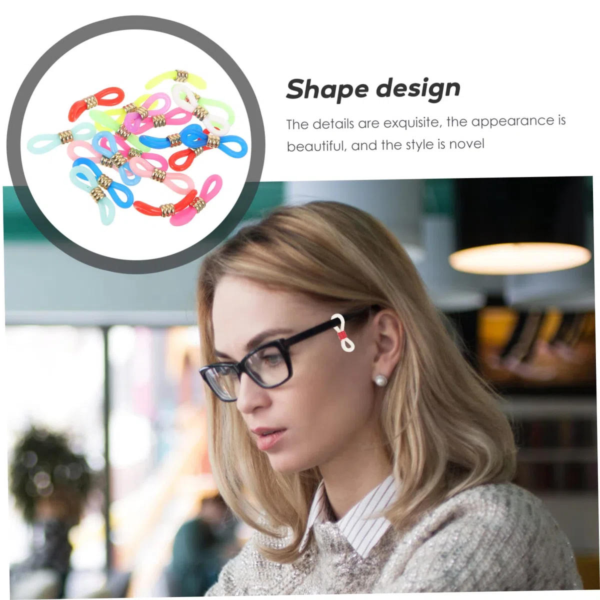 BESPORTBLE Hebilla Antideslizante Para Cadena De Gafas Cordón Para Gafas De Mujer Correas De Cable Para Gafas Cadena Para Gafas Soporte Para Gafas Correa Para Gafas Gel De Sílice