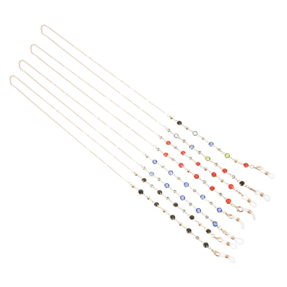 12piezas Correa De Gafas De Mujer Perlas y Cristales De Cadena Para Lentes Elegante y Práctica Para Uso Diario y Ocasiones Especiales