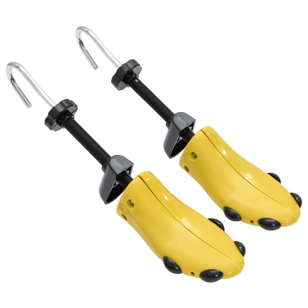 Horma de zapatos con calzador amarillo de plástico UE 34-37, expansor de zapatos para mujer, tensor de botas para estirar, moldear y cuidar zapatos deportivos y zapatos de ocio