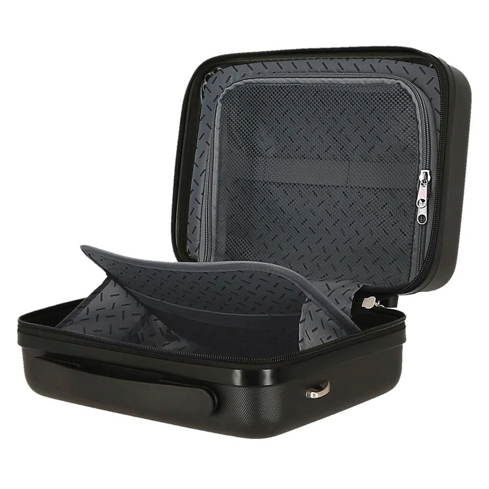 Marvel Heroes Logo Neceser Adaptable Negro 29x21x15 cms Rígido ABS 9,14L 0,8 kgs