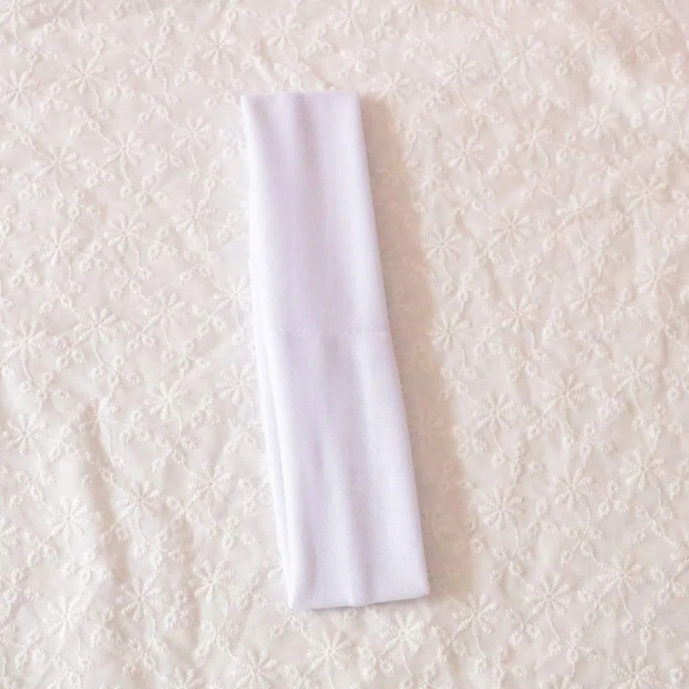 Diadema deportiva de yoga, Banda Cabeza, Paquete de 14, Banda Elástica de Poliéster Suave para Yoga, para Mujeres, Hombre y Niña (Blanco)