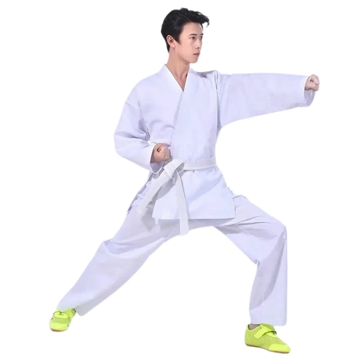Uniforme de Judo Gi Karate for Adultos, Uniforme for Estudiantes, Artes Marciales con cinturón, Accesorios Blanco y Negro para Entrenamiento