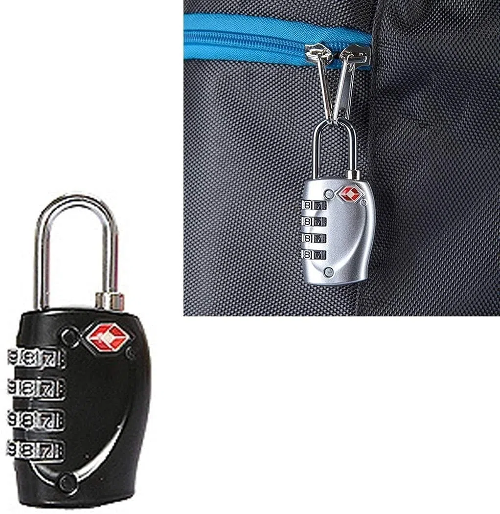 Candados for equipaje, candados, for combinación de 4 dígitos, maleta viaje, seguridad, aduanas, metal, contraseña