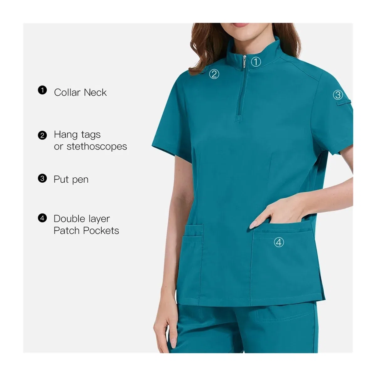Uniforme Sanitario Conjuntos de Uniformes médicos for Mujeres y Hombres, Camisetas, Pantalones, Ropa de Trabajo for clínicas dentales y Salones de Belleza