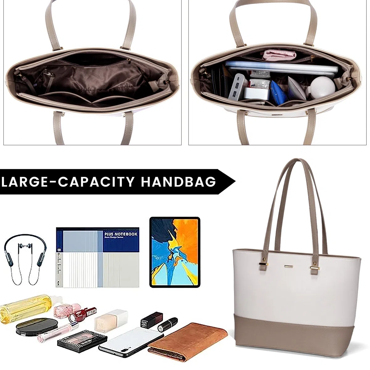 LOVEVOOK Bolso para mujer Shopper Bolso de hombro Monedero Bolso grande para mujer bolso de mano de 3/4 piezas