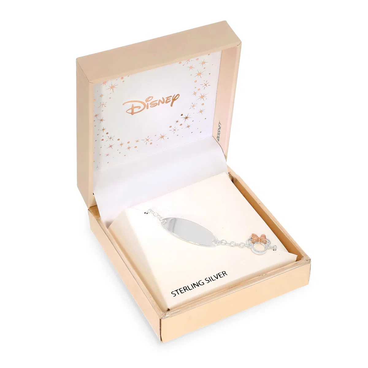 Pulsera Disney de Plata con Figura Central que representa a Minnie y Circonitas, Joyas Disney