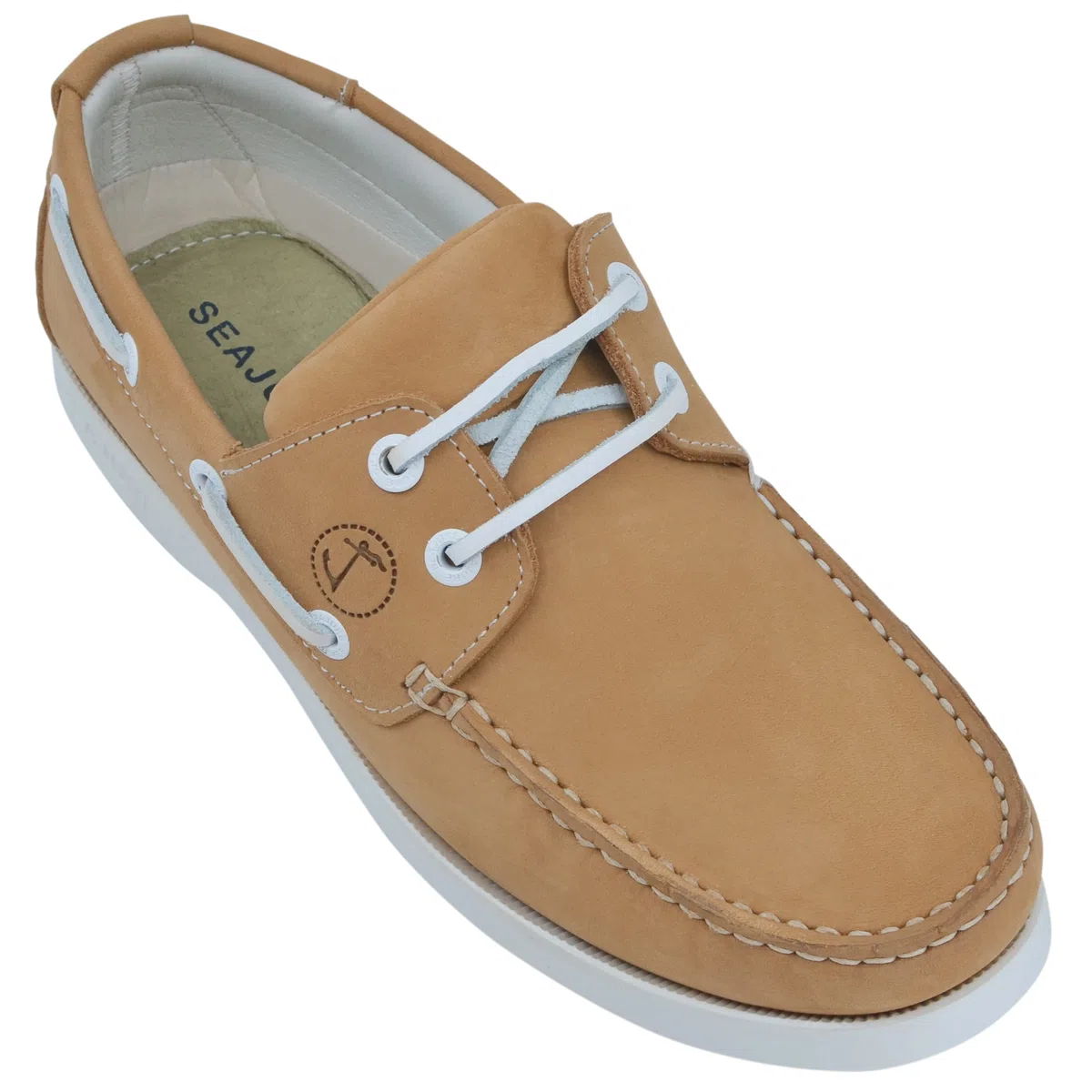 Seajure Zapatos Náuticos de Mujer Noordhoek Cuero Nubuck Camel