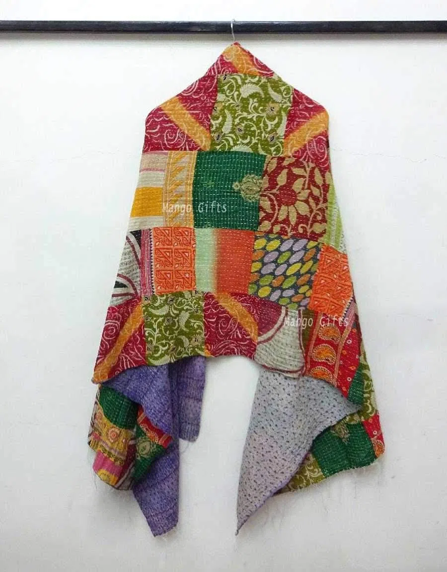 Pañuelos de algodón Kantha estilo vintage, 10 unidades