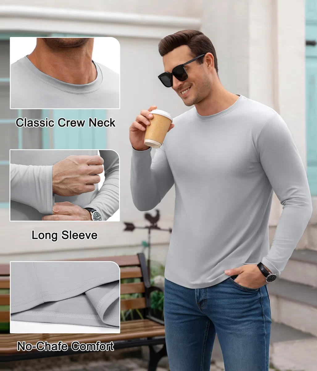 Boyzn - Camiseta básica para hombre de algodón, informal y ligera, para verano, manga corta, con cuello redondo (2, 3 o 4 unidades)