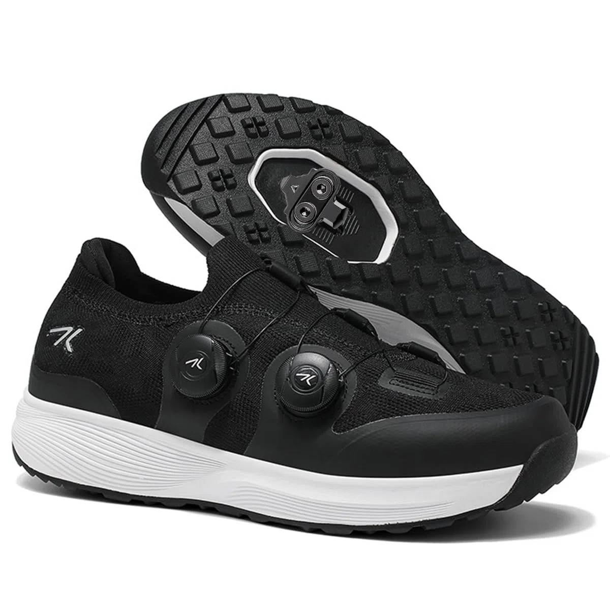 Zapatillas De Ciclismo MTB Hombres Mujer Zapatos Bicicleta de Montaña Compatibles con Todos Los SPD, Adulto Respirables con Cordones Rápidos