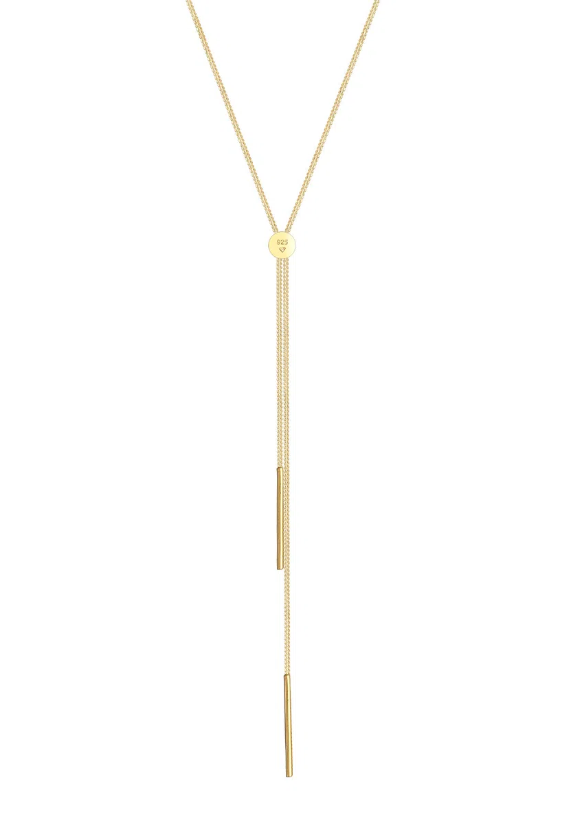 Elli Collares Mujeres Cadena en Y Geo Barra Básico Tendencia Blogger en Plata de Ley 925