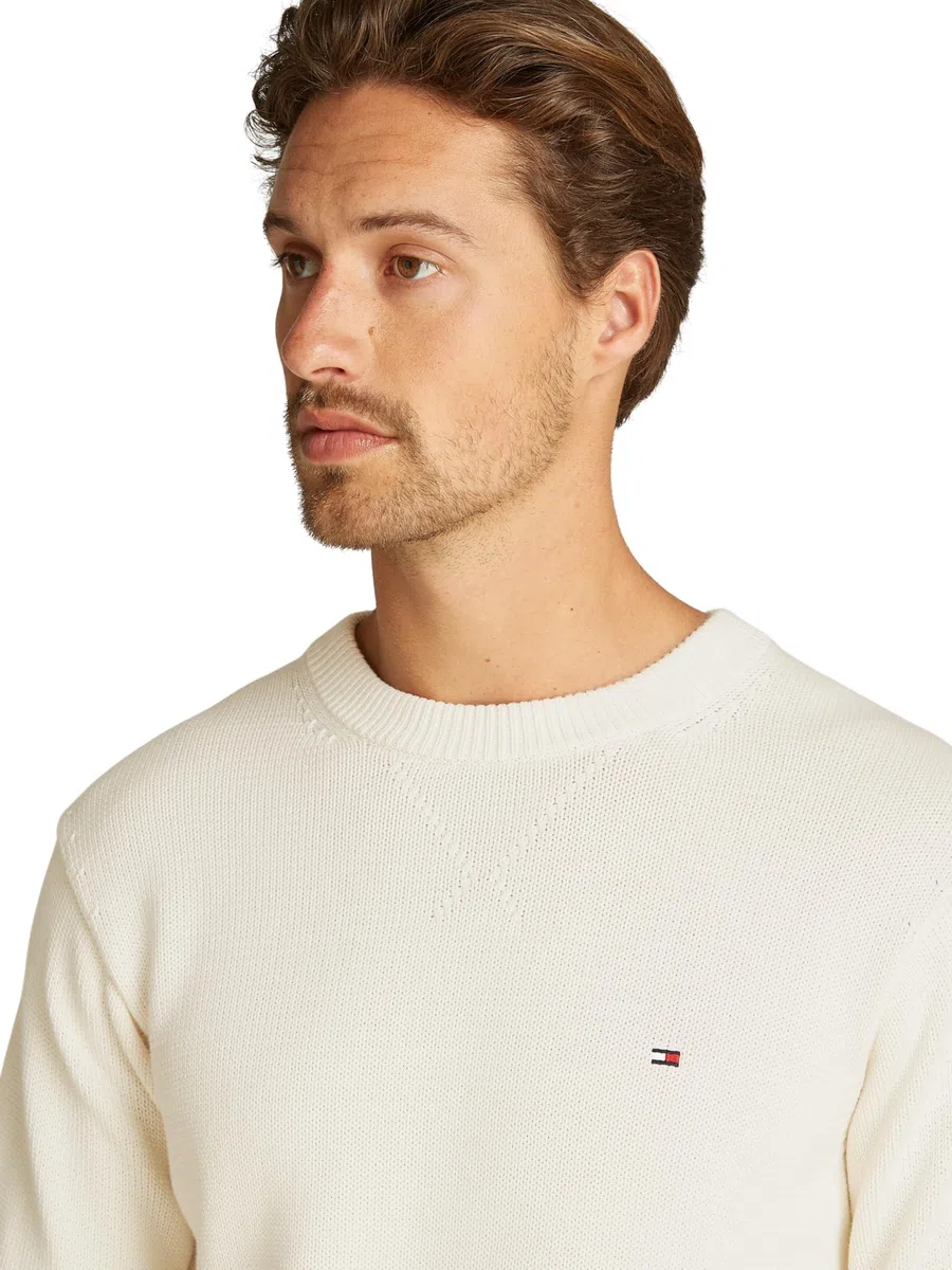 Tommy Hilfiger Jersey Hombre Chunky Cotton Crew Neck Jersey de Punto