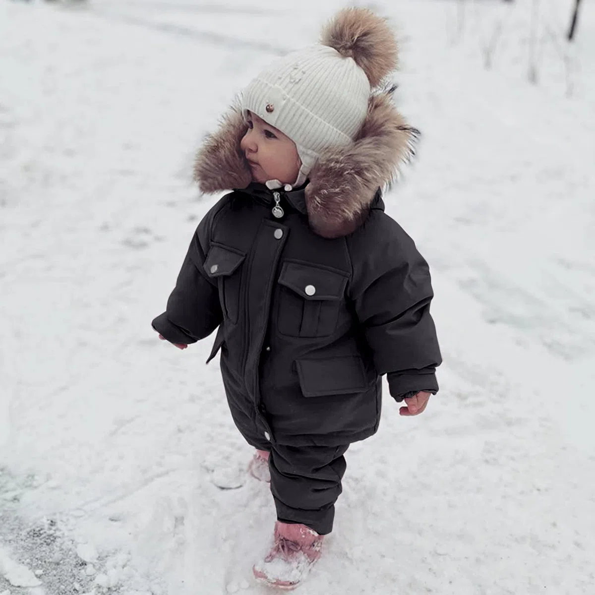 Chaqueta de invierno para mujer corta con bebé niños niños invierno grueso cálido abrigo de plumón con capucha paraks mono conjunto de pantalones traje de nieve chaleco negro hombre