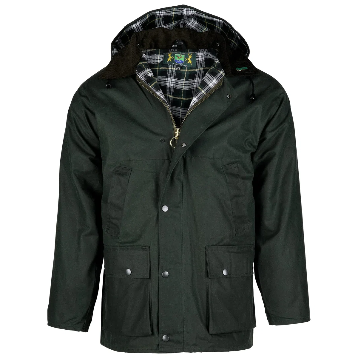 Romneys Chaqueta de cera inglesa forrada – El original | Robusto impermeable y cortavientos | Cálido y forrado como chaqueta de invierno con capucha