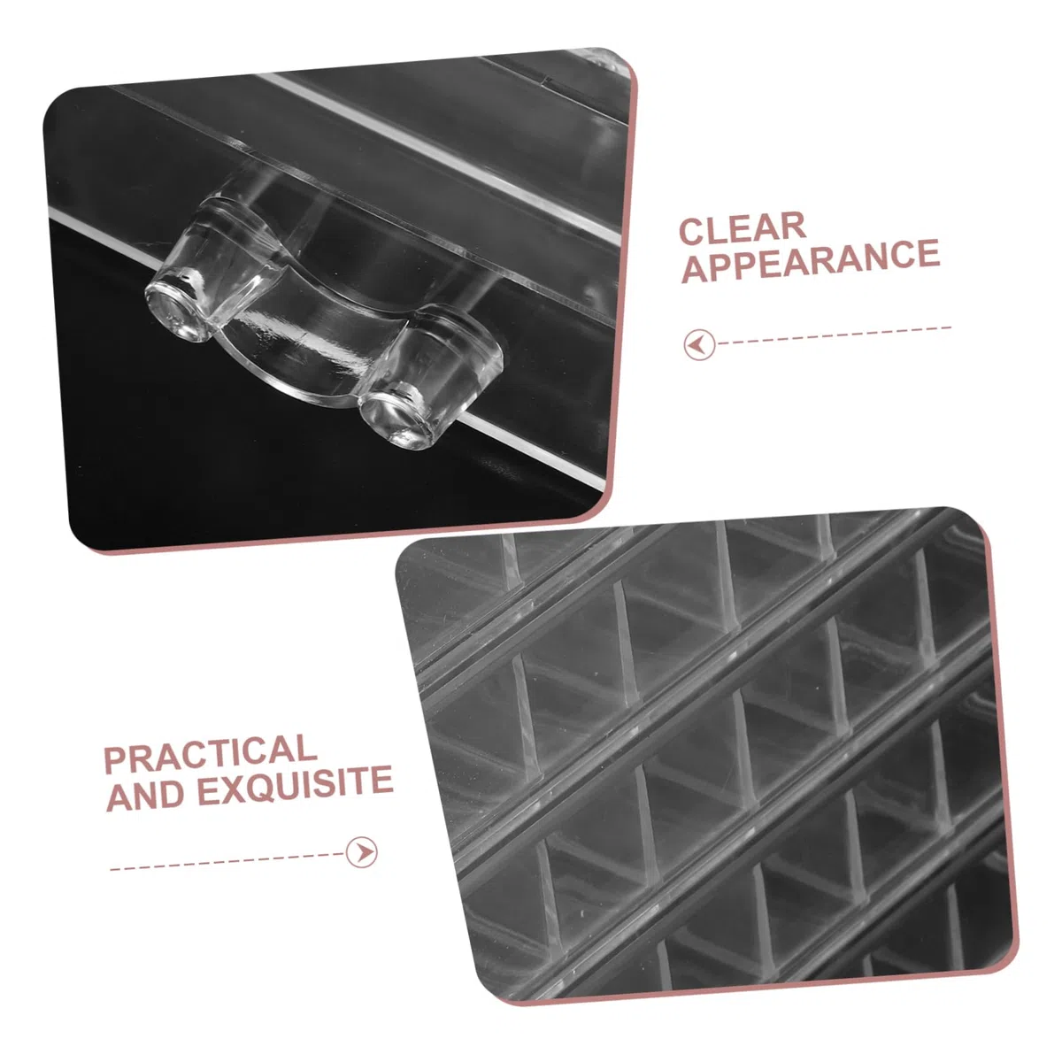 VALICLUD Organizador de Collares y Diseño Antienredos 5 Cajones Transparentes de Plástico Gran Capacidad Caja Joyero para Mujer y Niña para Collares y Cadenas