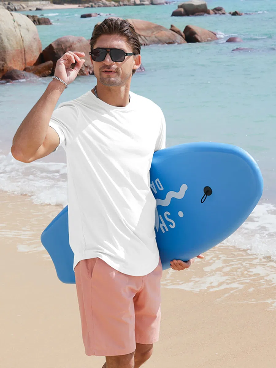 Comdecevis Paquete de 2 camisetas de algodón con cuello redondo para hombre, estilo hipster, hip hop, camisetas largas