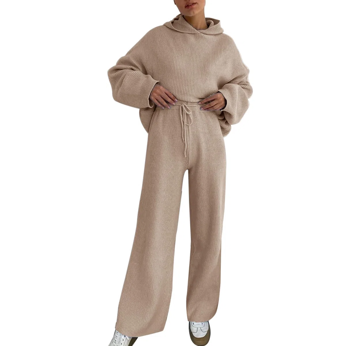 Generico Chándal de mujer deportivo Tracksuit deportivo cintura alta Sportwear Casual Manga Larga Chándal con Capucha Cómodo Fitness Completo Elegante Manga Larga Ligero 2 Piezas Suave para Yoga Otoño
