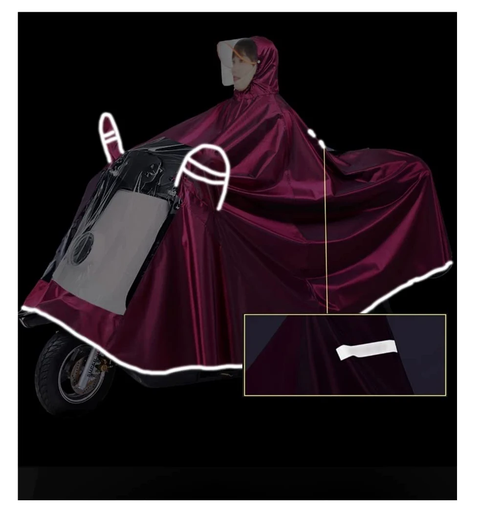 Chubasquero Chubasquero para Motocicleta, Abrigo Largo para La Lluvia, Poncho, Traje Impermeable, Ropa Impermeable para Dos Personas Ponchos De Lluvia Impermeables(B)