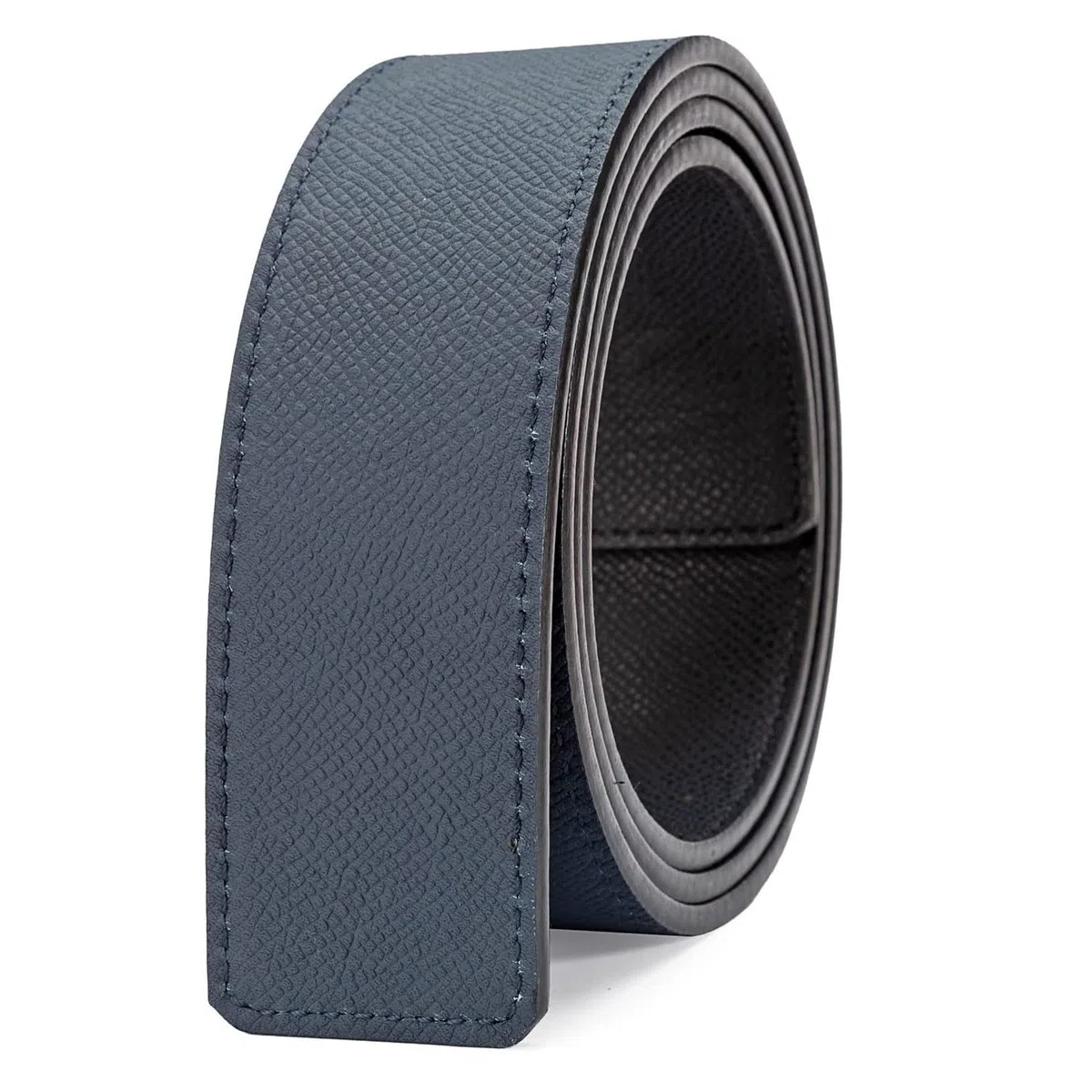 Vatee's Cinturón de repuesto reversible de piel auténtica para hombre y mujer, sin hebilla, 3,8 cm/3,2 cm de ancho