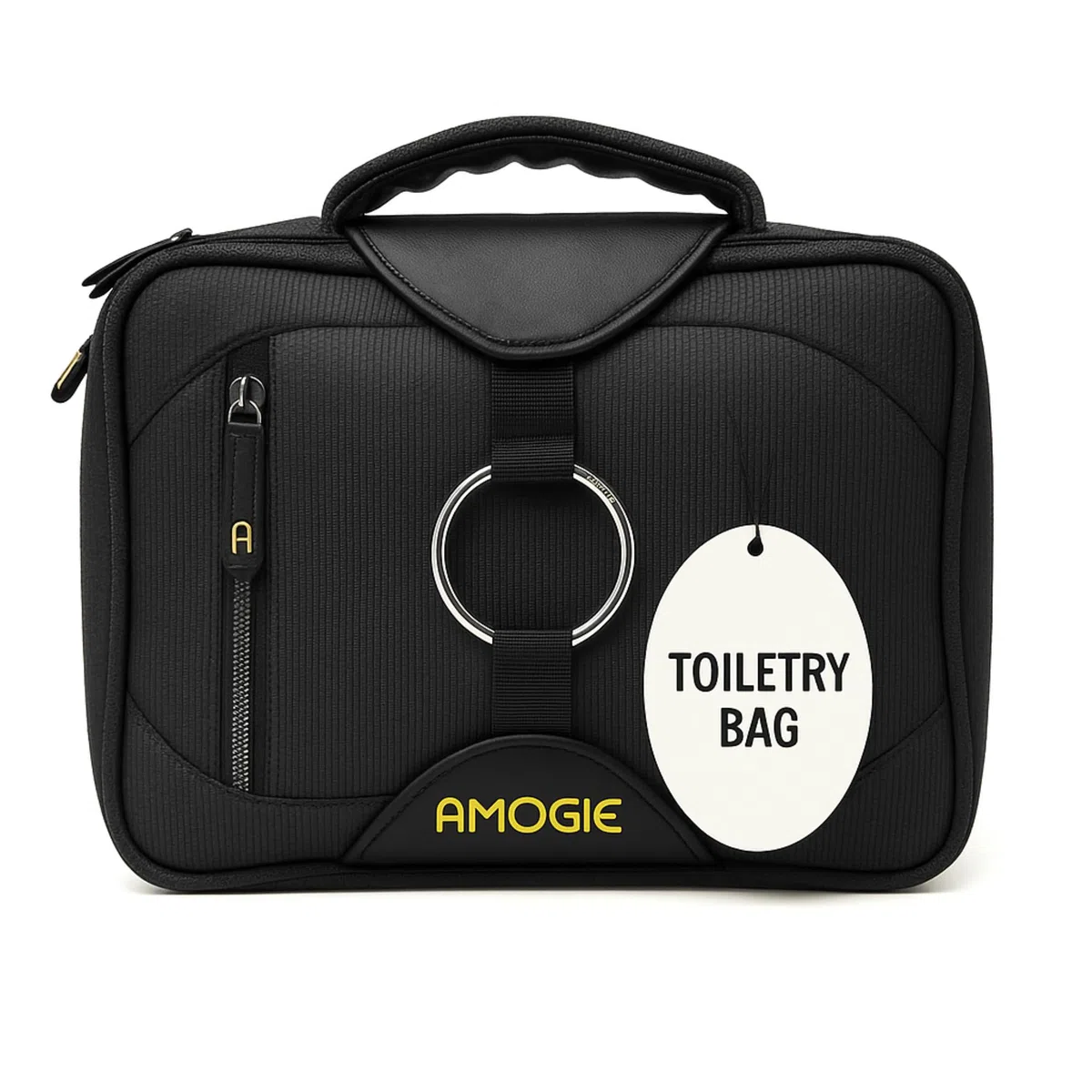 Kit de viaje de aseo | Neceser colgante para hombre, bolsa de afeitado para viajes de hombre, Negro/Plomizo, Neceser moderno con gancho para colgar