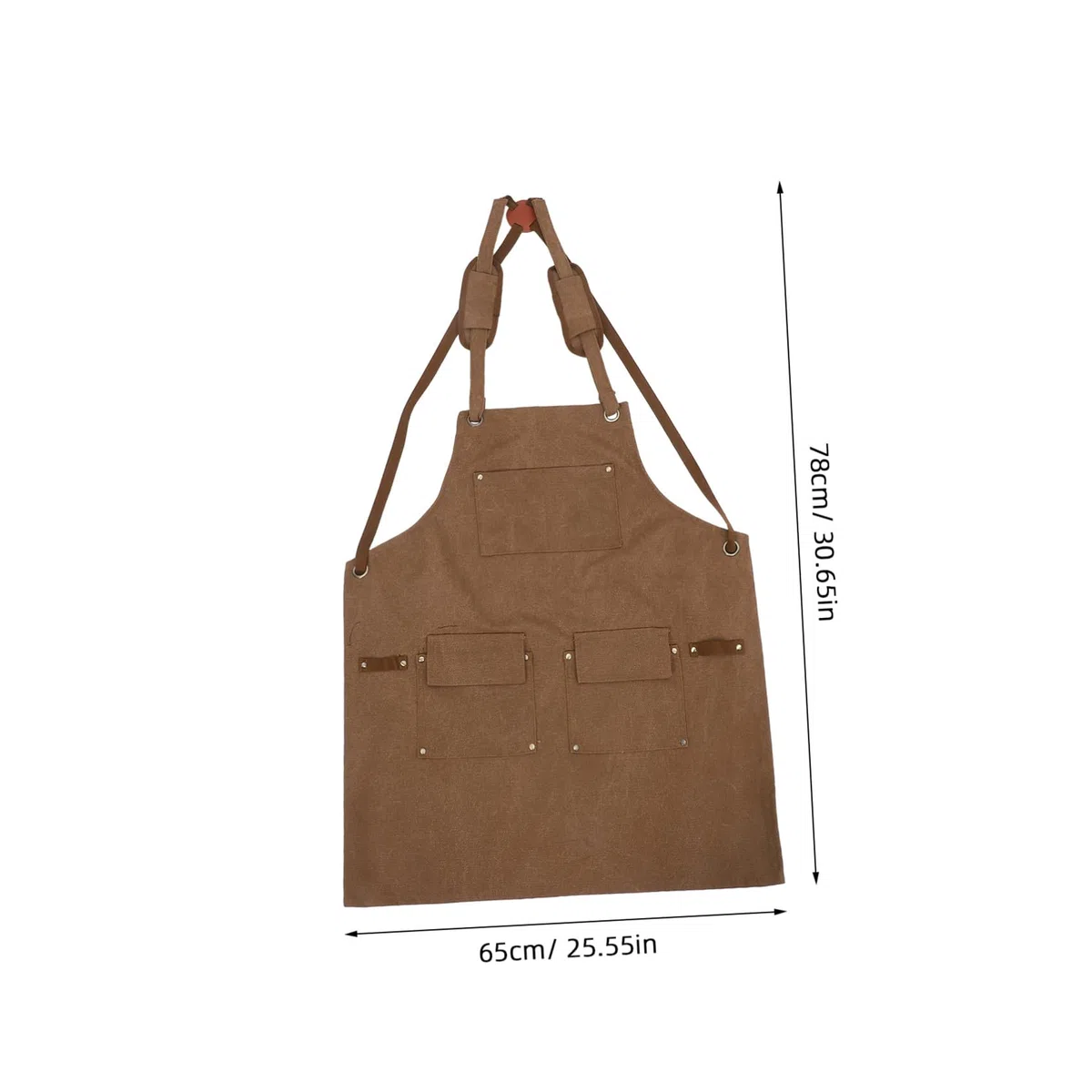 Didiseaon delantal de trabajo con bolsillos mono de trabajo delantal de taller para mujer Light Brown