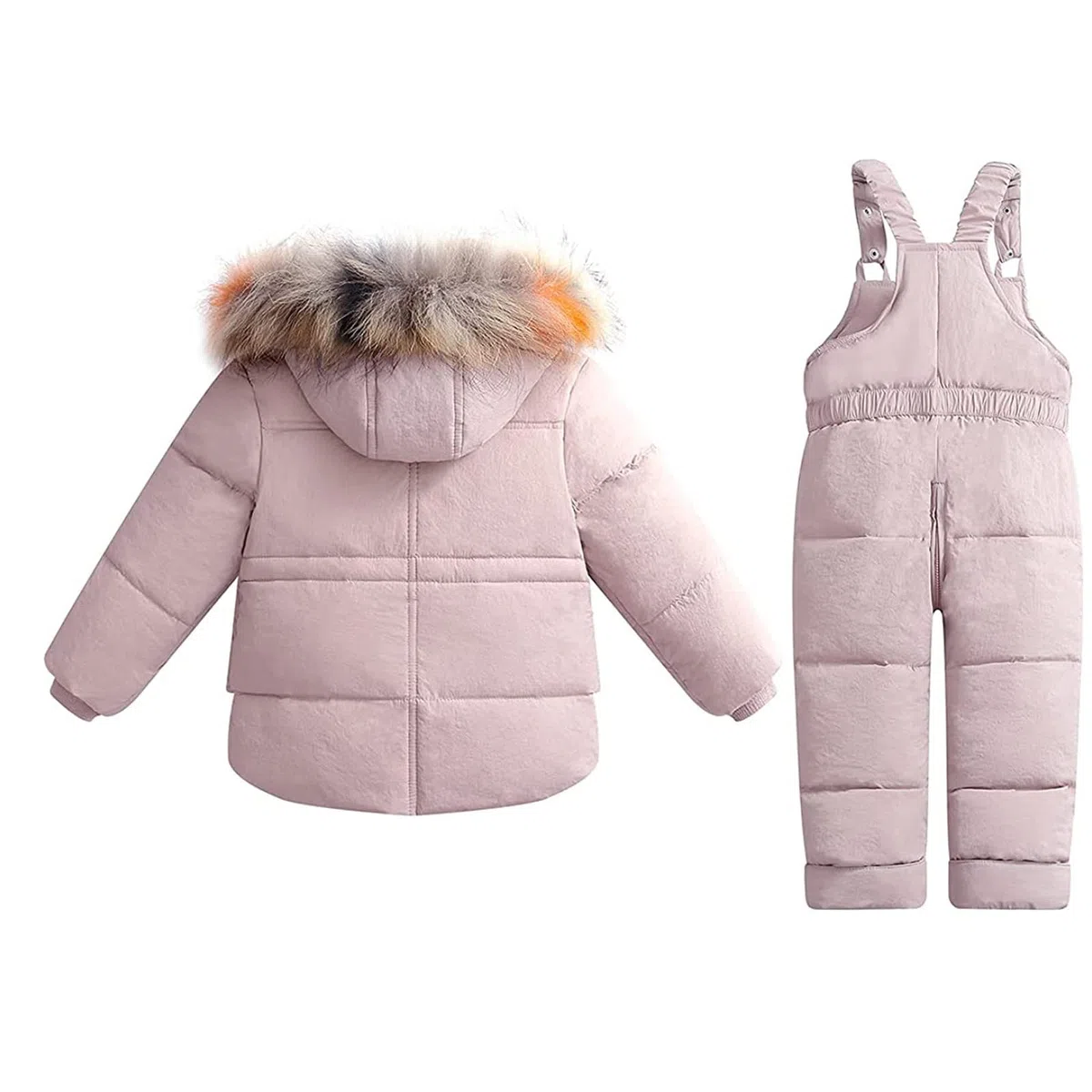 Generisch | 2025 Traje de nieve para bebés y niños, ropa de invierno infantil, mono de piel sintética, chaqueta con capucha, abrigo, trajes eléctricos