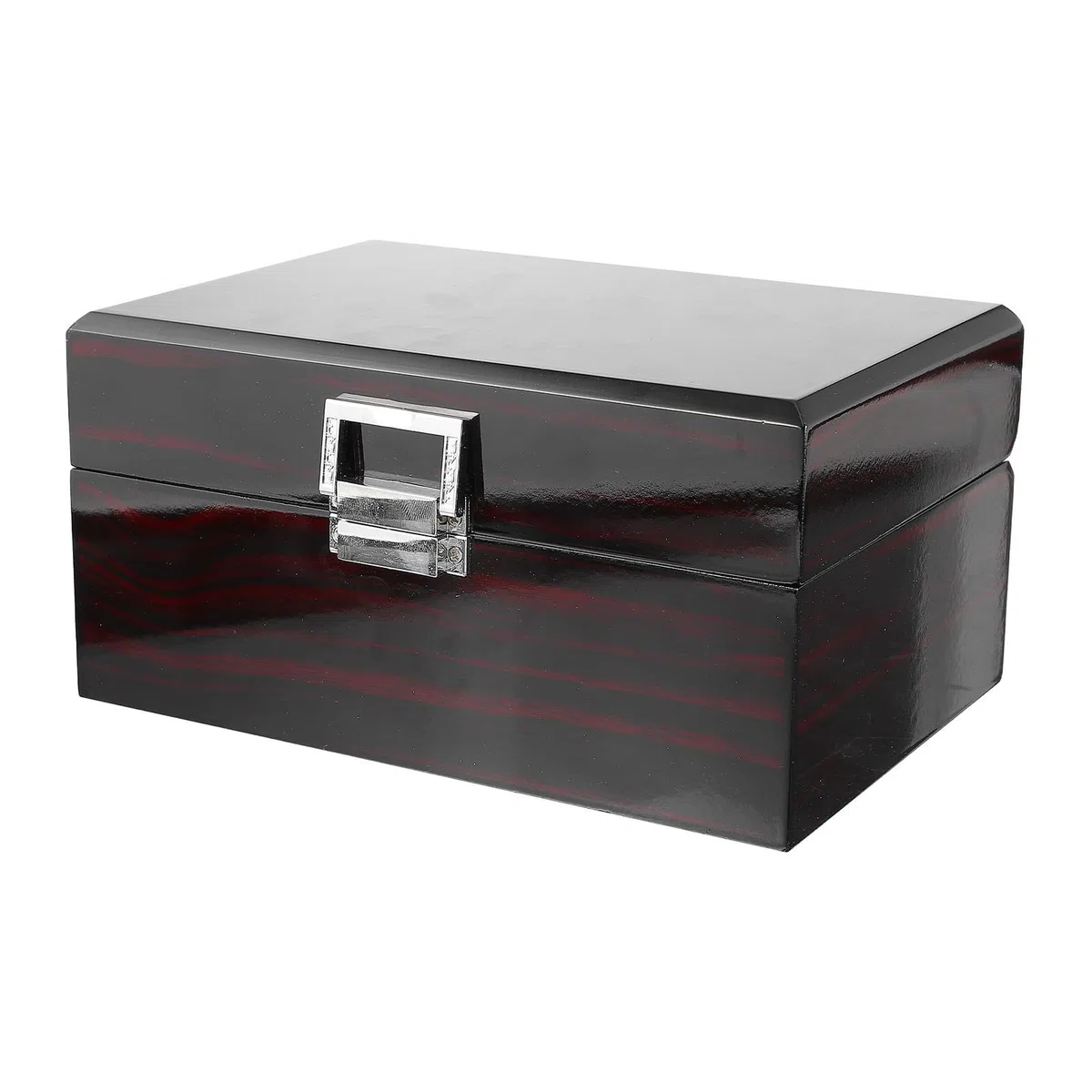ibasenice Caja de Joyas de Madera Lacada Negra para Reloj Elegante