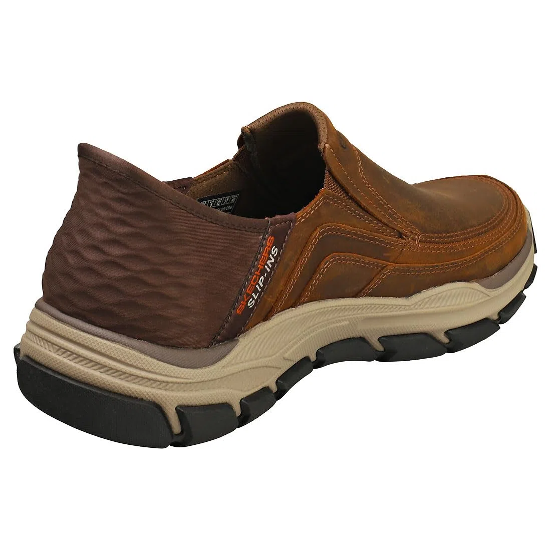 Skechers Slip-ins Respected - Zapatos sin Cordones para Hombre, Color marrón Oscuro