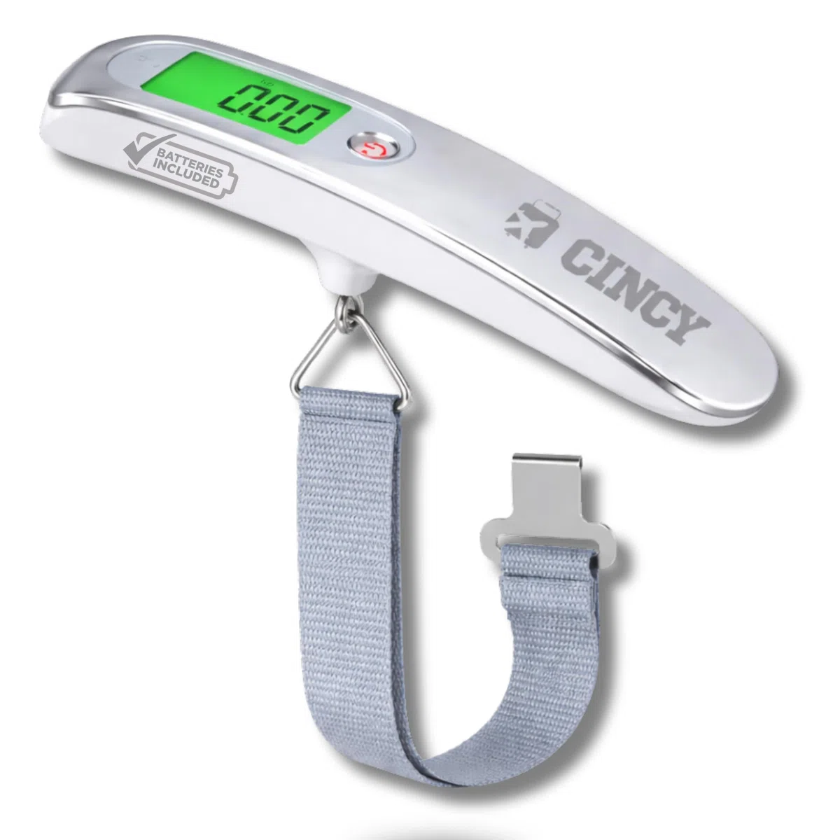 Báscula digital de equipaje de 110 lb/50 kg – Báscula de peso de equipaje de viaje de alta precisión con pantalla LCD retroiluminada, bloqueo automático, 4 unidades y correa duradera – Báscula