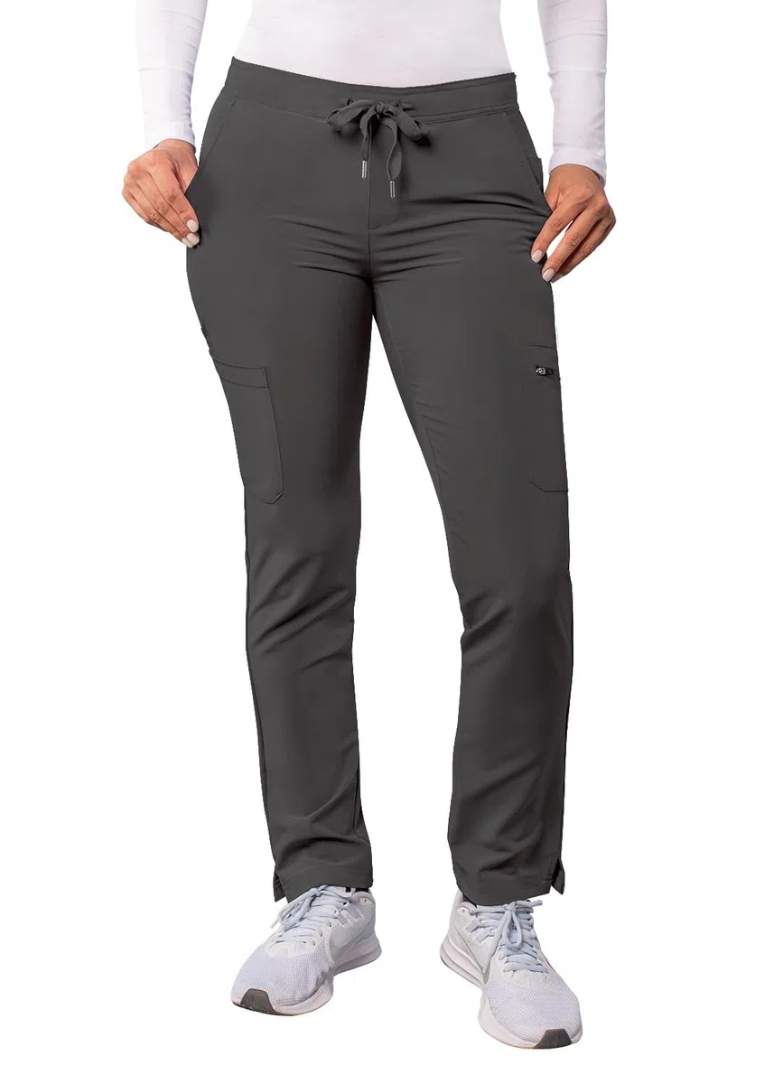 Adar Addition Scrubs for Women - Skinny Leg Cargo Drawstring Scrub Pants