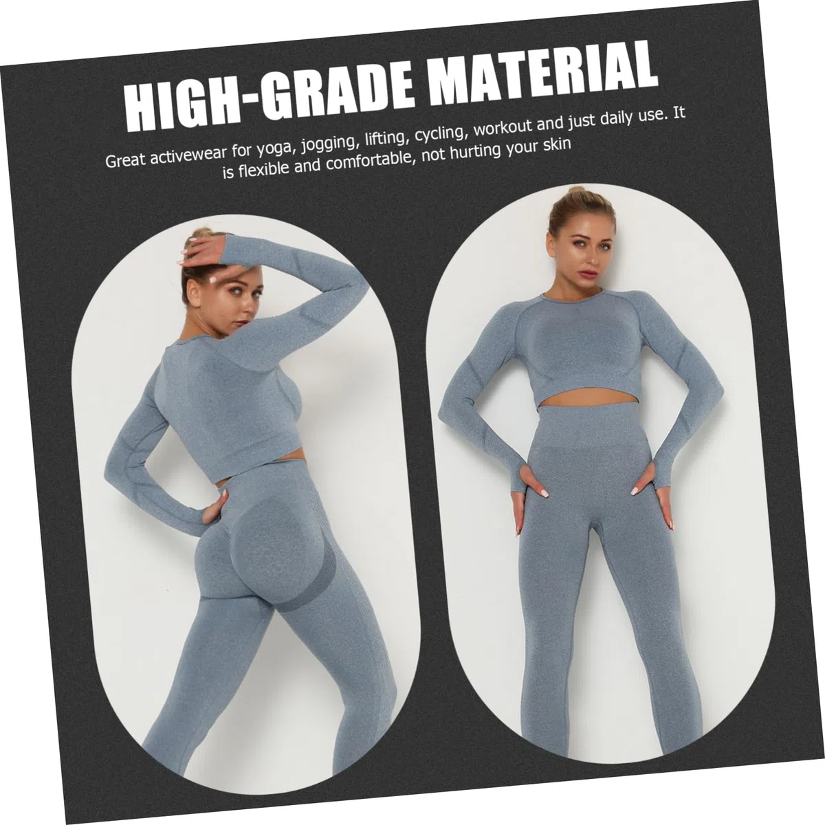Conjunto Deportivo para Mujer Traje de Yoga Cintura Alta Leggings sin Costuras para Invierno Ropa Deportiva para Yoga Trajes Elásticos