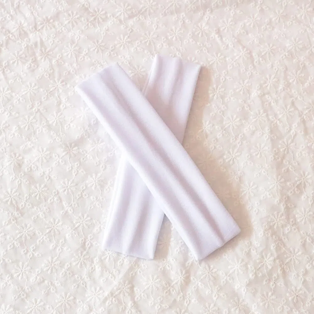Diadema deportiva de yoga, Banda Cabeza, Paquete de 14, Banda Elástica de Poliéster Suave para Yoga, para Mujeres, Hombre y Niña (Blanco)