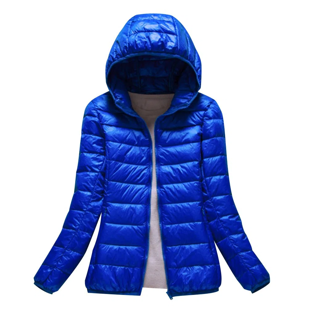 Abrigo Plumas con Capucha Mujer Abrigos Acolchado Plumiferos Ligeros Chaquetas Chaquetones Plumon Anorak Plumifero Corto Cazadoras Chaqueta Acolchada Mujer Plumas Ultralight Invierno Zafiro S