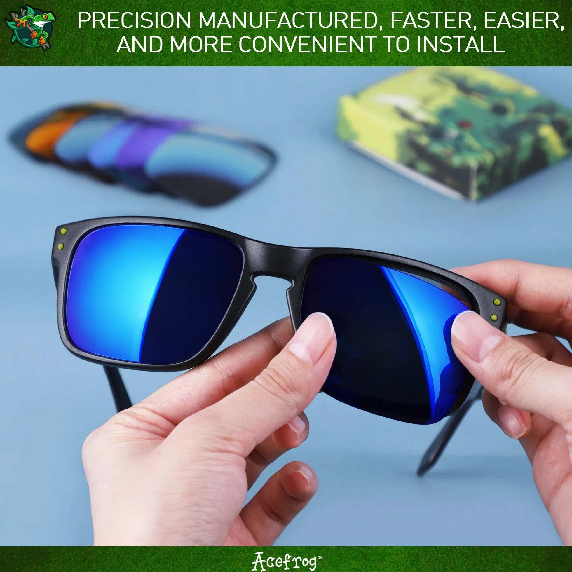 Acefrog 4 pares de lentes polarizados de repuesto para gafas de sol Ray-Ban Meta Skyler RW4010 de 52 mm, ajuste perfecto, inastillable, antiarañazos, paquete económico
