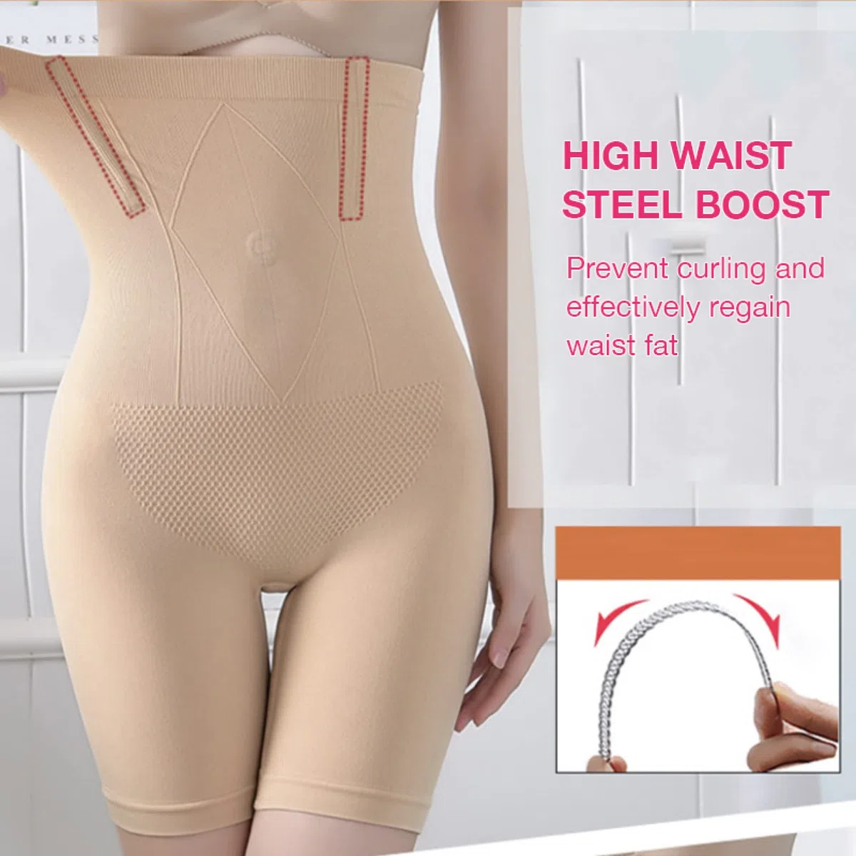 Bragas con Control de Barriga Levantador de glúteos sin Costuras para Mujer, Entrenador de Cintura Alta, lencería Adelgazante, Moldeador de Cuerpo