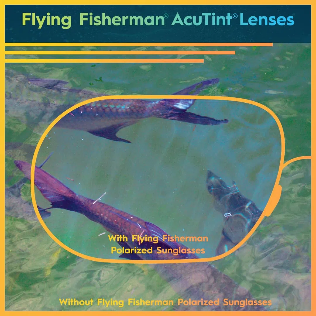 Flying Fisherman Gafas de sol polarizadas Sand Bank, protección UV para pesca, navegación y deportes al aire libre, Montura: negro mate/lente: ámbar, Medium