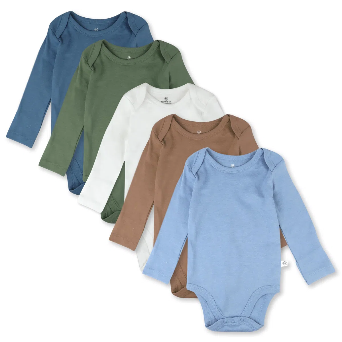 HonestBaby Juego de 5 camisetas para bebés y niños pequeños