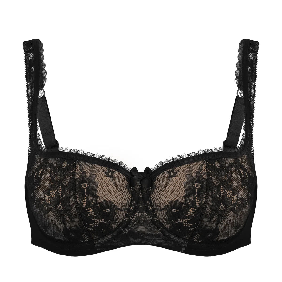 ROSME Sujetador Balconet de Mujer Lingerie con Tirantes Acolchados, colección Laura