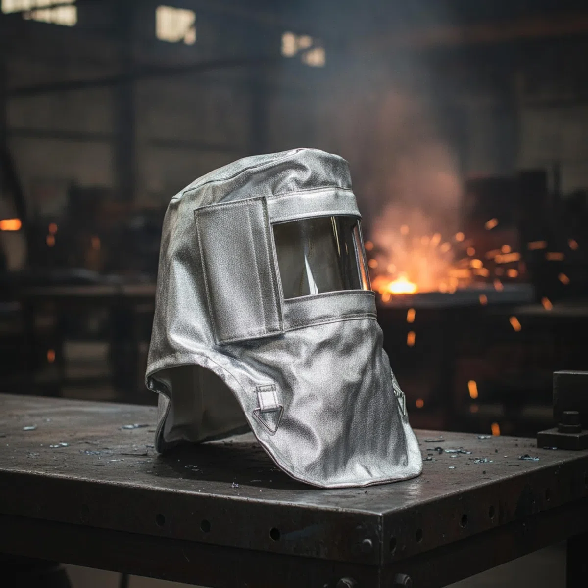 Capuc Aluminizada Anticalórico Capuc con Pantalla Reflectante Protectora Aluminizada para Trabajos en Caliente