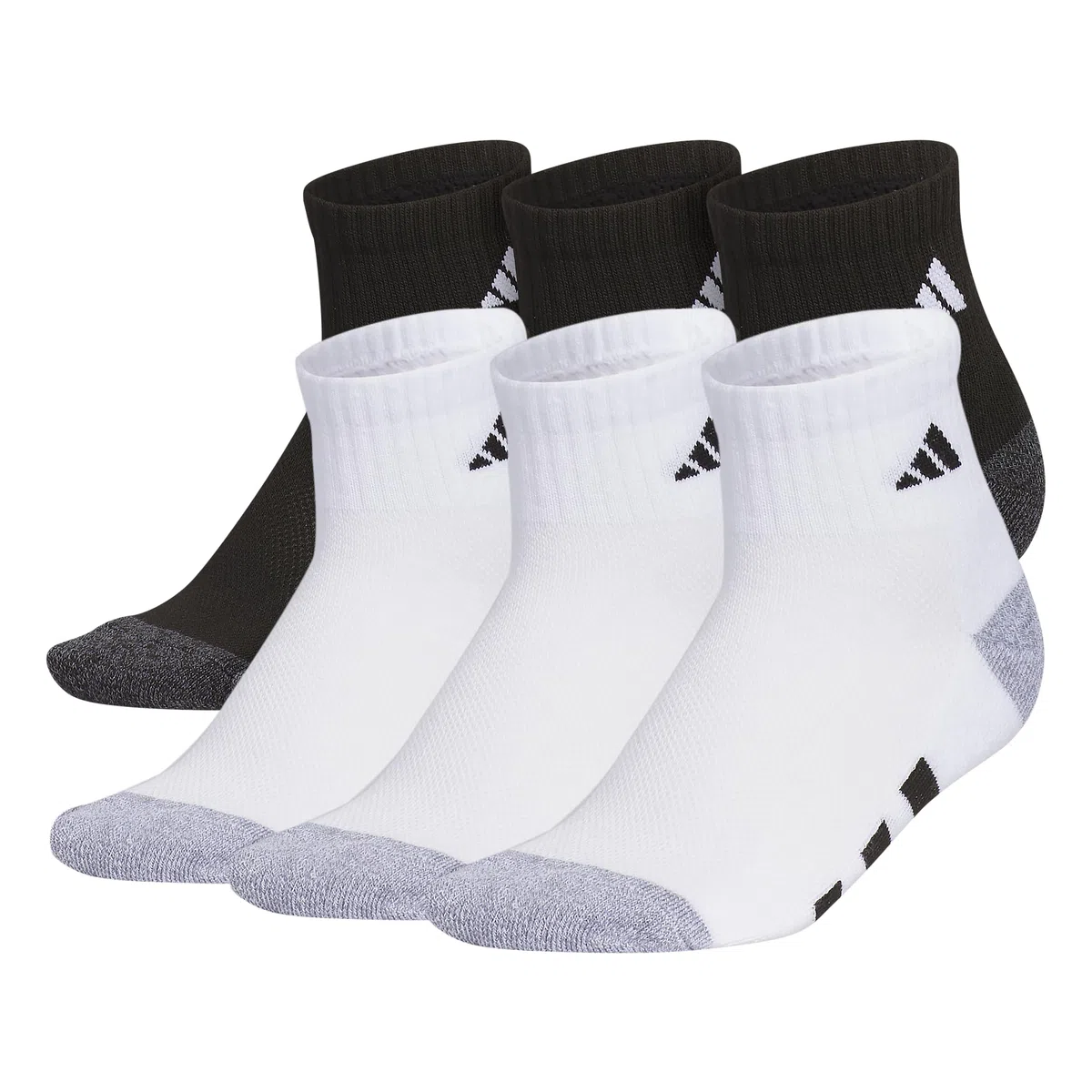 adidas Calcetines de tobillo acolchados unisex para niños y niñas (6 pares), duraderos y cómodos