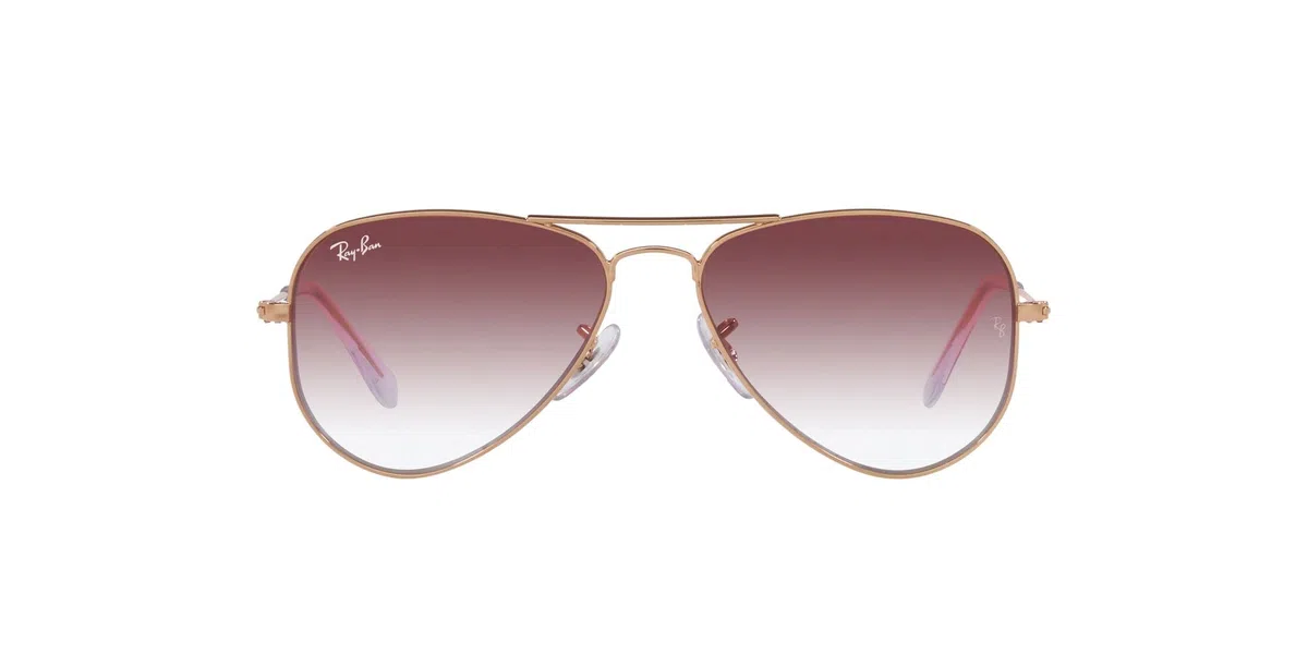 Ray-Ban Gafas de sol estilo aviador de metal Rj9506s para niños