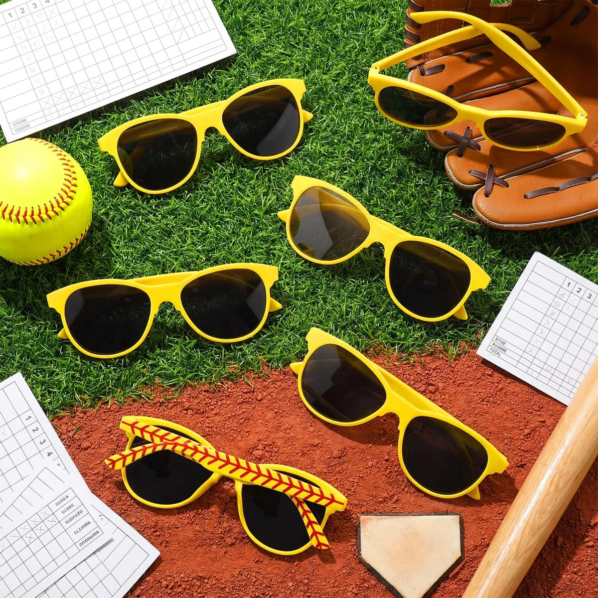 Relaxweex 12/24 Fútbol, Voleibol, Baloncesto, Sóftbol, Béisbol, Gafas de sol Deportivas, Regalo de Equipo Deportivo, Recuerdos de Fiesta, Bolsas de Relleno